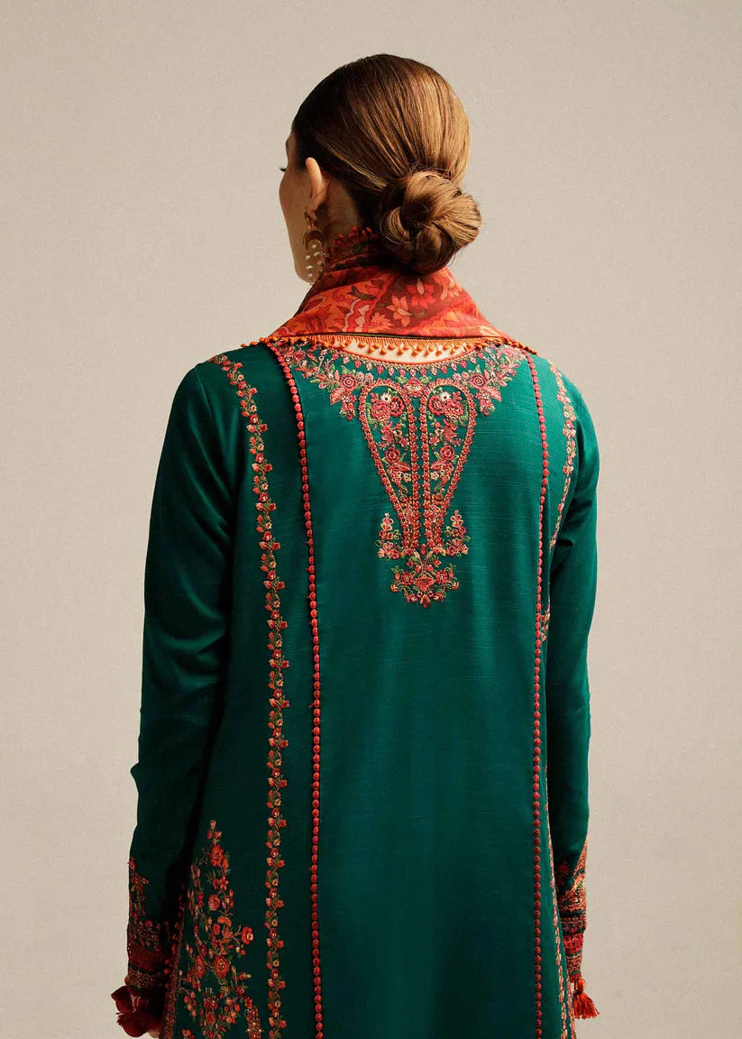 Hussain Rehar Unstitched Luxury Dhanak Heavy Embroidered 3PC Suit