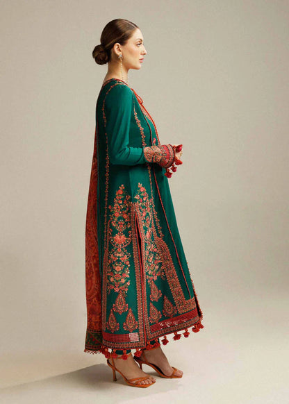 Hussain Rehar Unstitched Luxury Dhanak Heavy Embroidered 3PC Suit