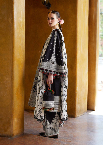 Hussain Rehar Unstitched Luxury Dhanak Heavy Embroidered 3PC Suit