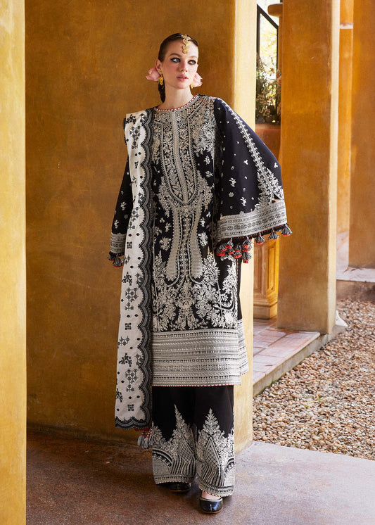 Hussain Rehar Unstitched Luxury Dhanak Heavy Embroidered 3PC Suit