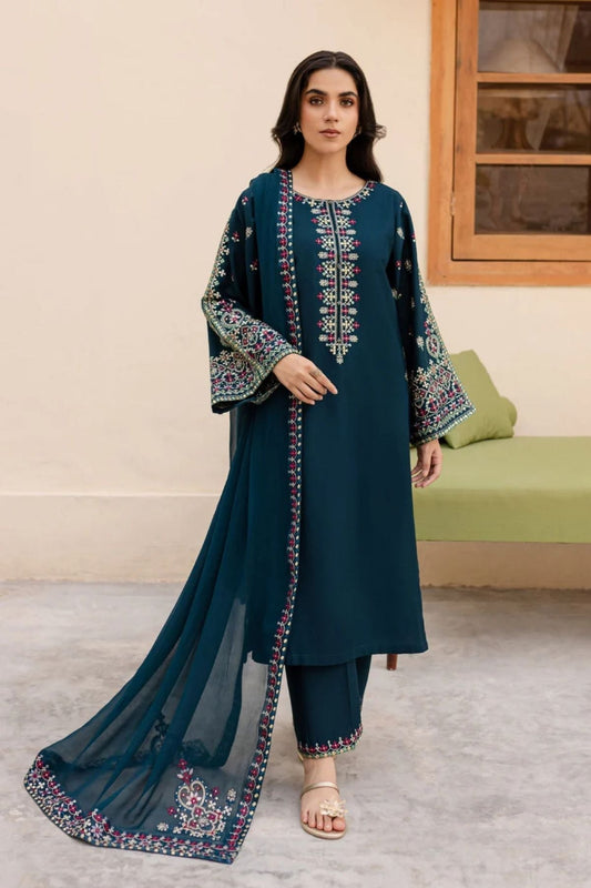 Batik Unstitched Luxury Dhanak Heavy Embroidered 3PC Suit