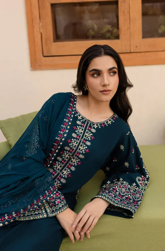 Batik Unstitched Luxury Dhanak Heavy Embroidered 3PC Suit